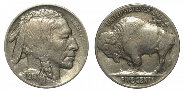 1914 S Indian Head Buffalo Nickel