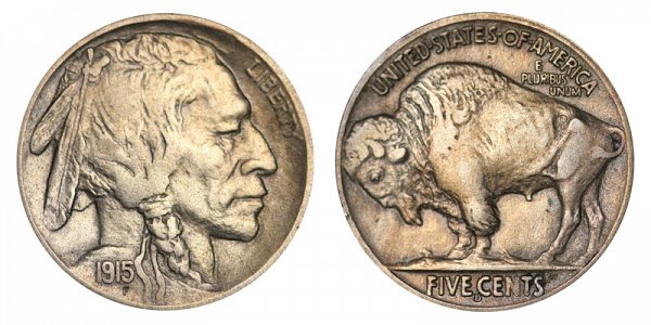 1915 D Indian Head Buffalo Nickel