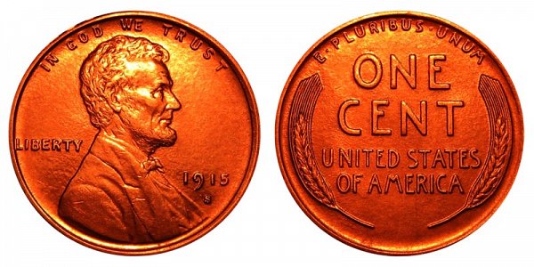 1915 S Lincoln Wheat Cent Penny