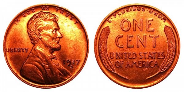 1917 D Lincoln Wheat Cent Penny