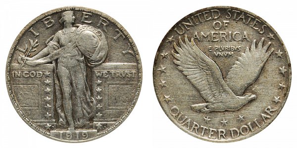 1919 D Standing Liberty Quarter 