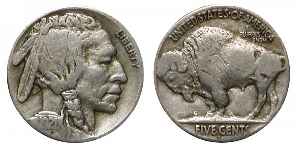 1921 S Indian Head Buffalo Nickel