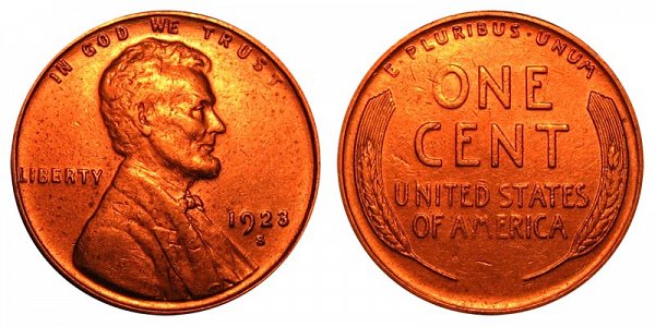1923 S Lincoln Wheat Cent Penny