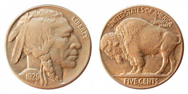1925 S Indian Head Buffalo Nickel