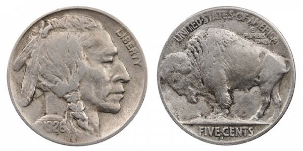 1926 D Indian Head Buffalo Nickel