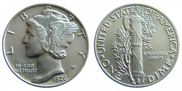 1926 Silver Mercury Dime 