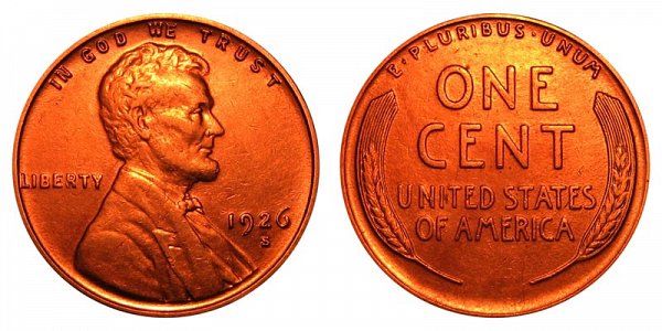 1926 S Lincoln Wheat Cent Penny