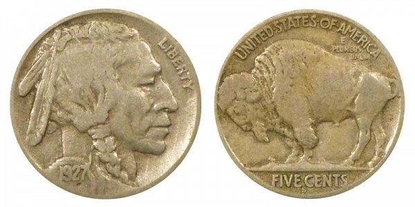 1927 S Indian Head Buffalo Nickel