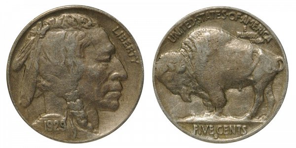 1929 D Indian Head Buffalo Nickel