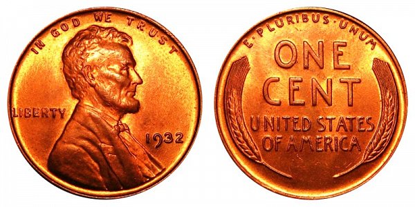 1932 Lincoln Wheat Cent Penny