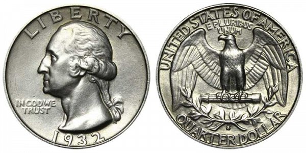 1932 S Washington Silver Quarter