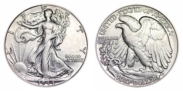 1944 D Walking Liberty Silver Half Dollar