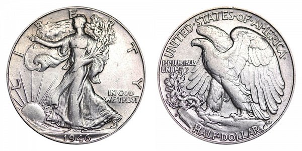 1946 D Walking Liberty Silver Half Dollar 