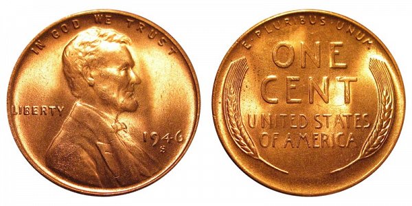 1946 S Lincoln Wheat Cent Penny