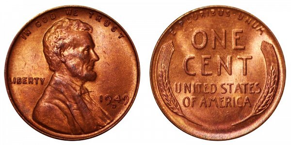 1949 D Lincoln Wheat Cent Penny