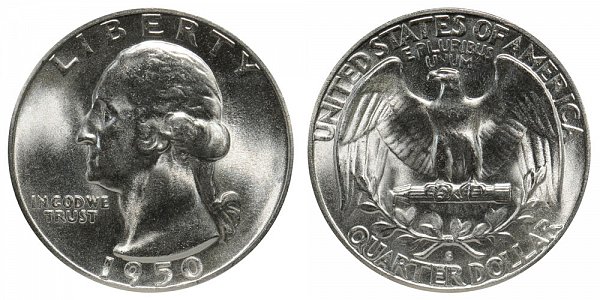 1950 S Washington Silver Quarter