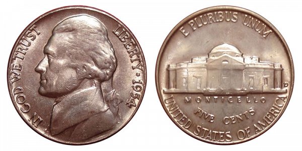 1954 D Jefferson Nickel