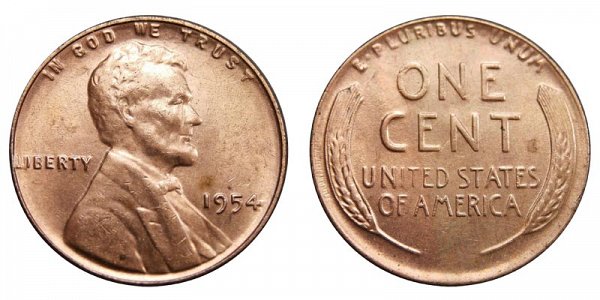 1954 Lincoln Wheat Cent Penny
