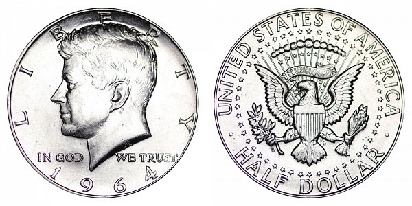 1964 D Silver Kennedy Half Dollar