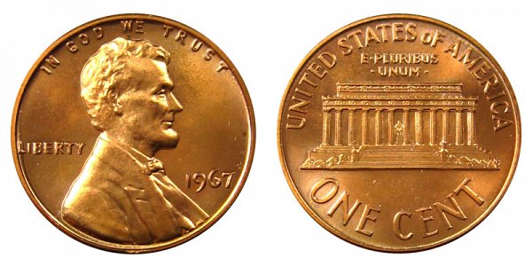 1967 Lincoln Memorial Cent Penny