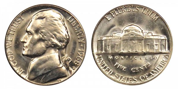 1968 D Jefferson Nickel