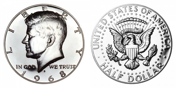 1968 S Silver Kennedy Half Dollar Proof