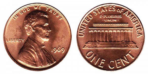 1969 Lincoln Memorial Cent Penny