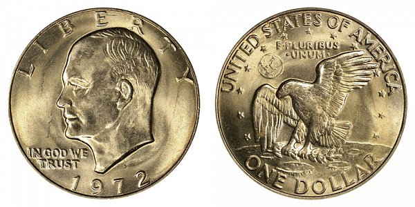 1972 eisenhower silver dollar value chart