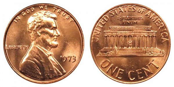 1973 Lincoln Memorial Cent Penny