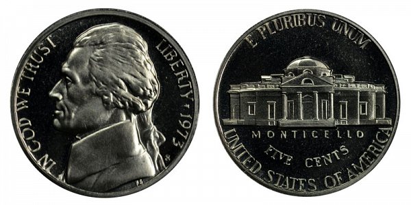 1973 S Jefferson Nickel Proof