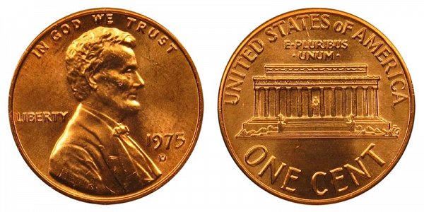 1975 D Lincoln Memorial Cent Penny