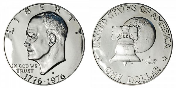 Bicentennial silver dollar with no mint mark