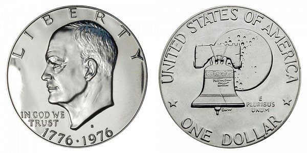 1976 S Type 2 Bicentennial Eisenhower Ike Dollar 