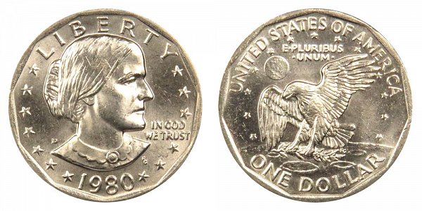 1980 D Susan B Anthony SBA Dollar