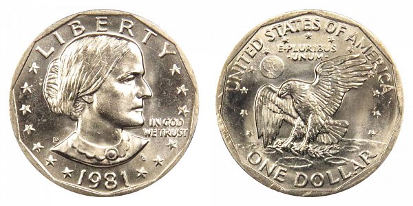 1981 D Susan B Anthony SBA Dollar 