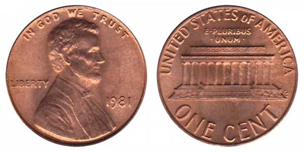 1981 Lincoln Memorial Cent Penny