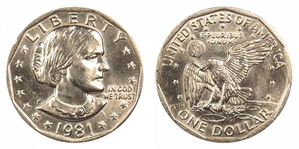 1981 P Susan B Anthony SBA Dollar