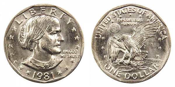 1981 S Susan B Anthony SBA Dollar