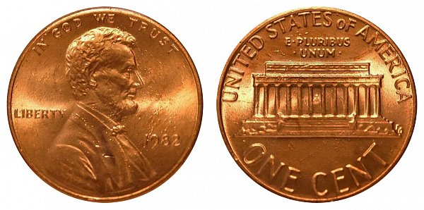 1982 Small Date Zinc Lincoln Memorial Cent Penny