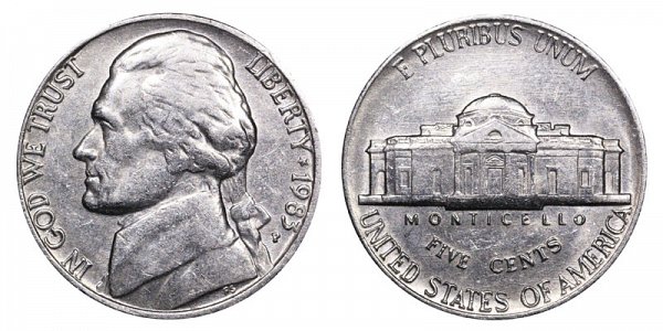 1983 P Jefferson Nickel