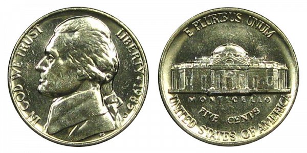 1985 D Jefferson Nickel