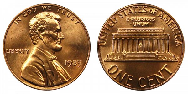 1985 Lincoln Memorial Cent Penny