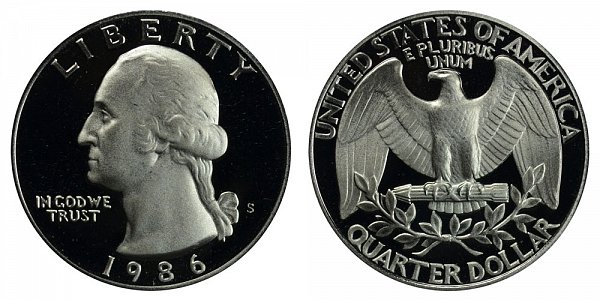 1986 S Washington Quarter Proof