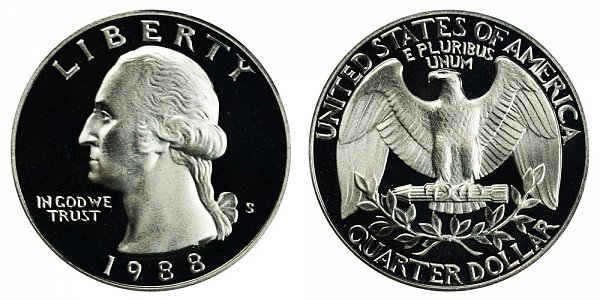 1988 S Washington Quarter Proof