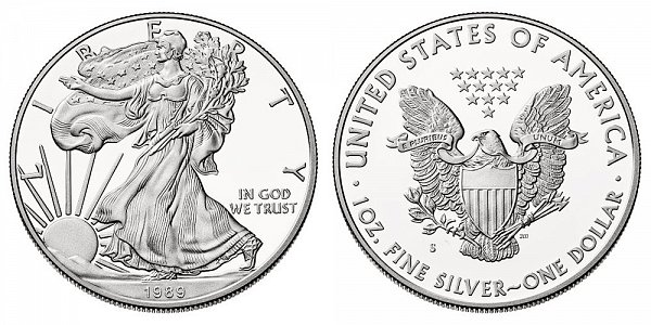 1989 S Proof American Silver Eagle