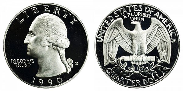 1990 S Washington Quarter Proof