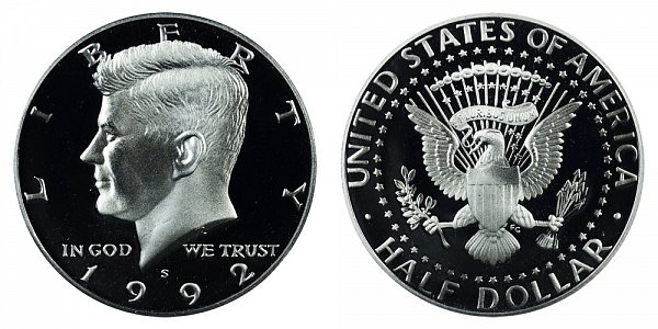 1992 S Silver Kennedy Half Dollar Proof 