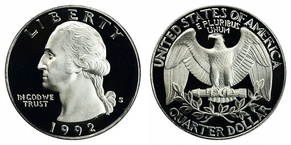 1992 S Washington Quarter Proof