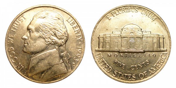 1993 D Jefferson Nickel