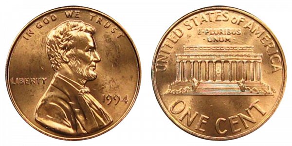 1994 Lincoln Memorial Cent Penny
